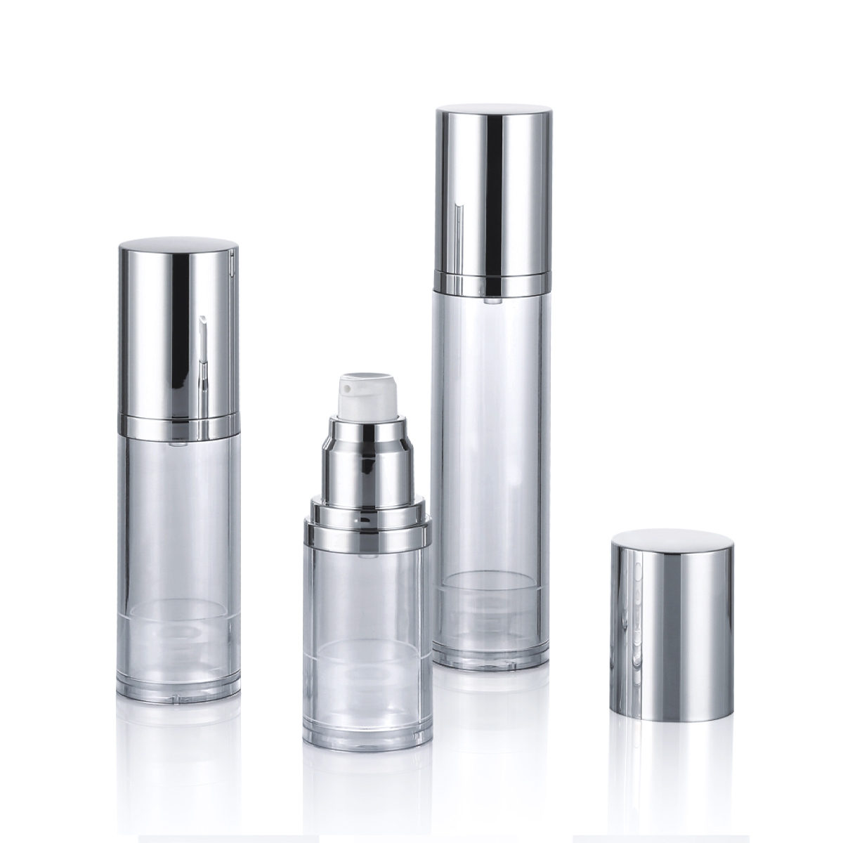 15 ml 30 ml 50 ml Custom Shiny / Matte Silt Cosmetic Skin Care Airless Pump Pump Bottle L04-1