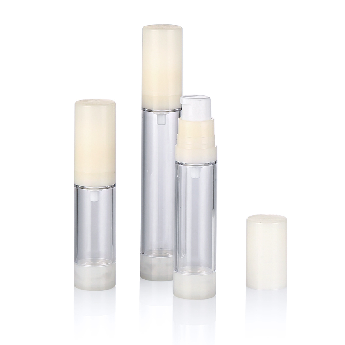5 ml 10 ml 15 ml White Cosmetic Cosmetic Plasme sans air sans brume fine pulvérisation bouteille en plastique L04