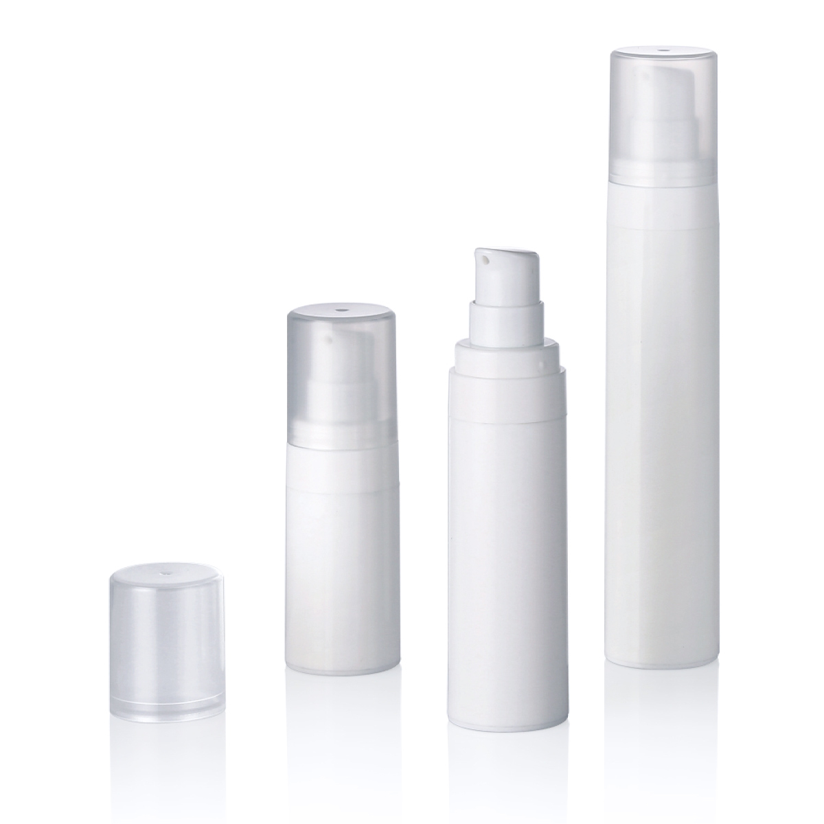 15 ml 30 ml 50 ml Plastique PP Blanc Snap Crème Lotion Vacuum Bottle Airless Bottle L16